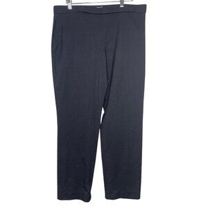 SAG HARBOR | Women's Charcoal Gray Pull On Slim Fit Flat Front Pants | Size 16